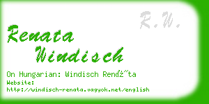 renata windisch business card